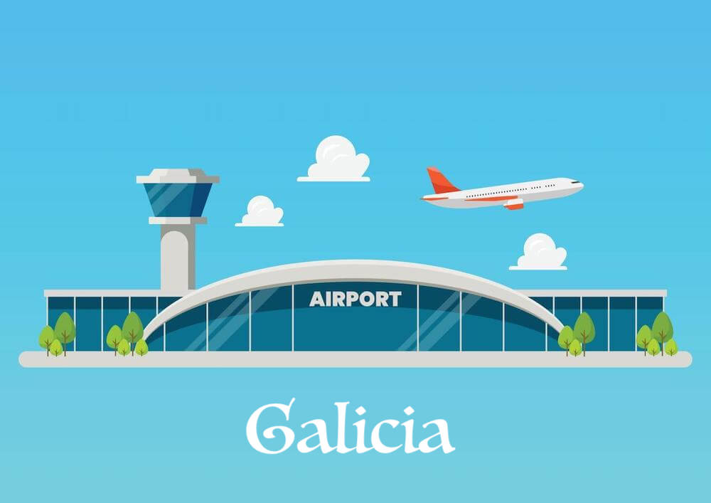 aeropuerto de galicia vector